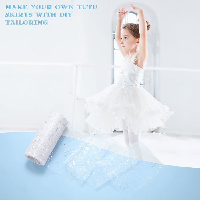 Rouleau De Tulle 15 Cm X 91,4 M - Polyester, 5 Couleurs Au Choix | Pour Décorations Mariage, Tutu, DIY - 11