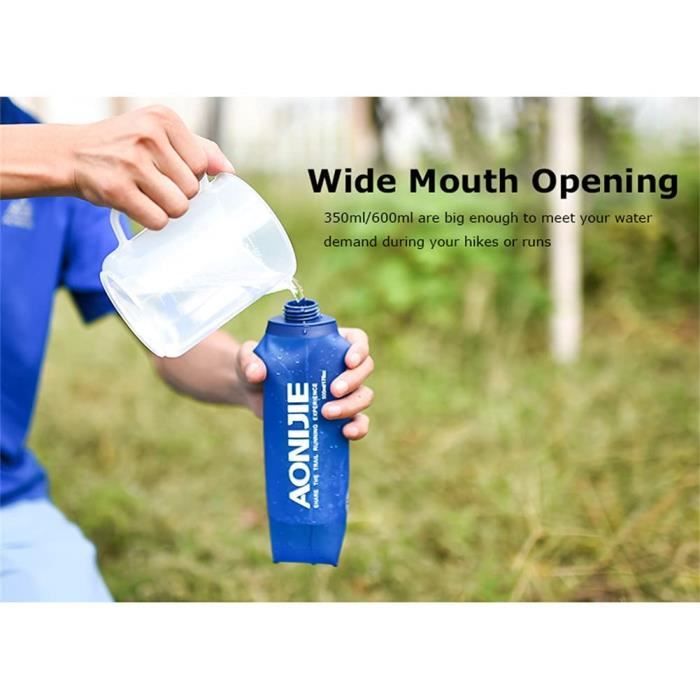 Gourde Souple TPU 250/450/500 Ml – Pliable, Sans BPA, Avec Paille, Pour Running, Randonnée, Vélo