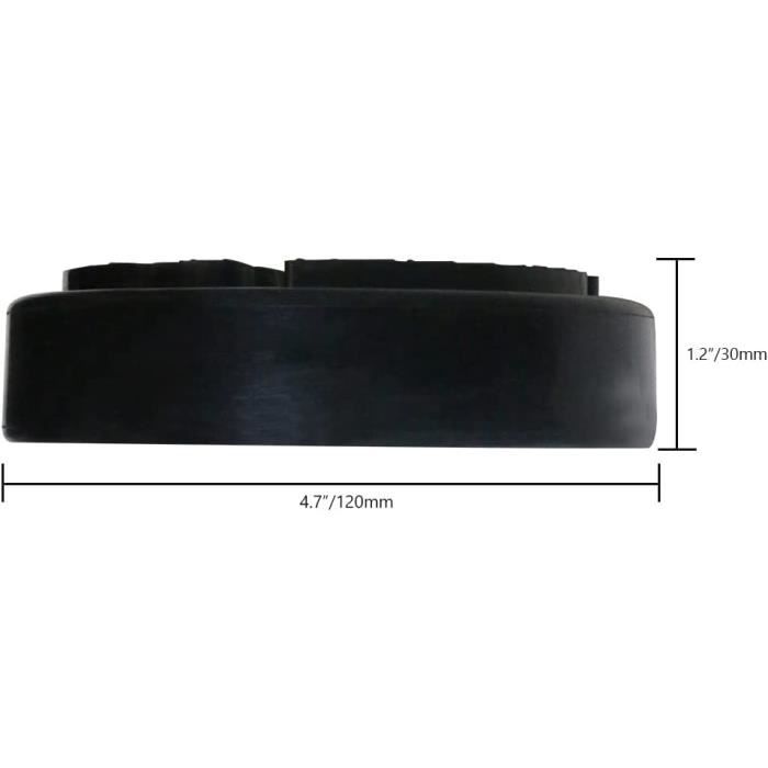 Tampon caoutchouc rond int/ext 110/120mm fin pour cric – SODISE
