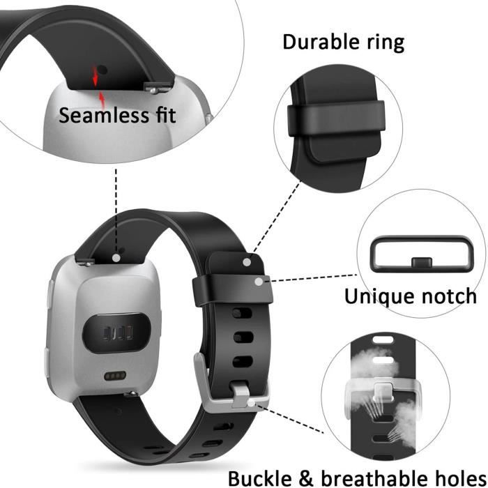 Bracelet de montre tressé compatible avec Fitbit Versa 2