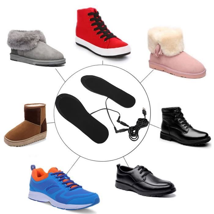 Acheter Semelles chauffantes électriques rechargeables USB pour hommes et  femmes, bottes chauffantes découpables