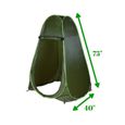 Tente De Douche Et Changement Pliable - Cabine Camping Portable 100x200cm - Imperméable