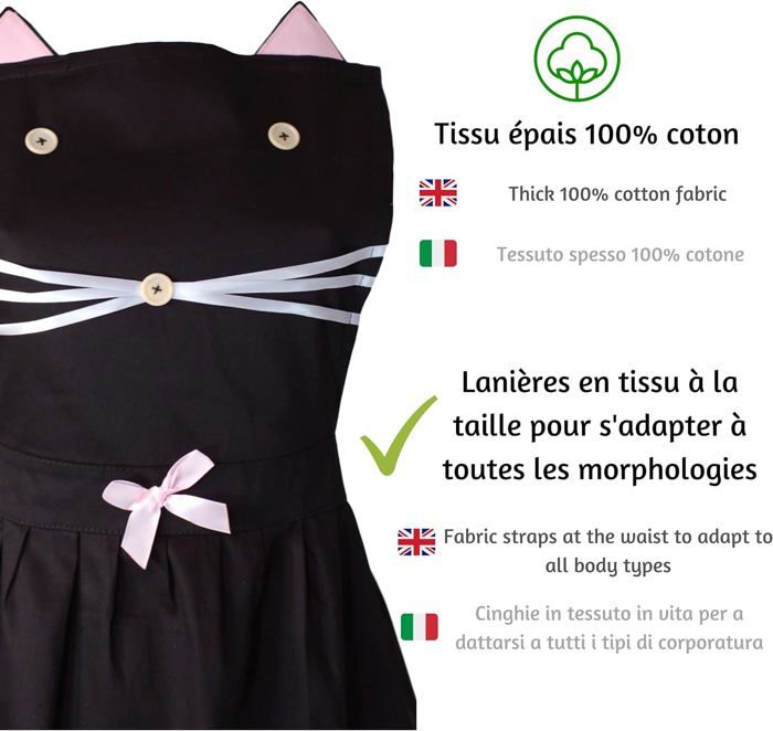 Set Manique Et Gant De Four Motif Chats - Résistant à 180°C, Antidérapant, Imperméable, Boucle De Rangement - 5