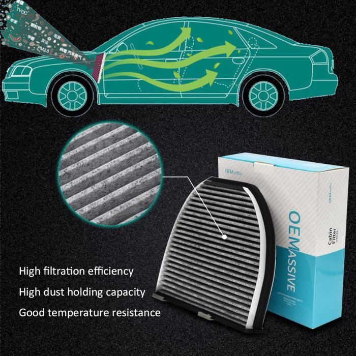 Lot De 2 Filtres à Air Gauche Et Droite Pour Mercedes Classe C/E/G/ML/etc. - Modèles Diesel OM 642, Références OEM Incluses - 6