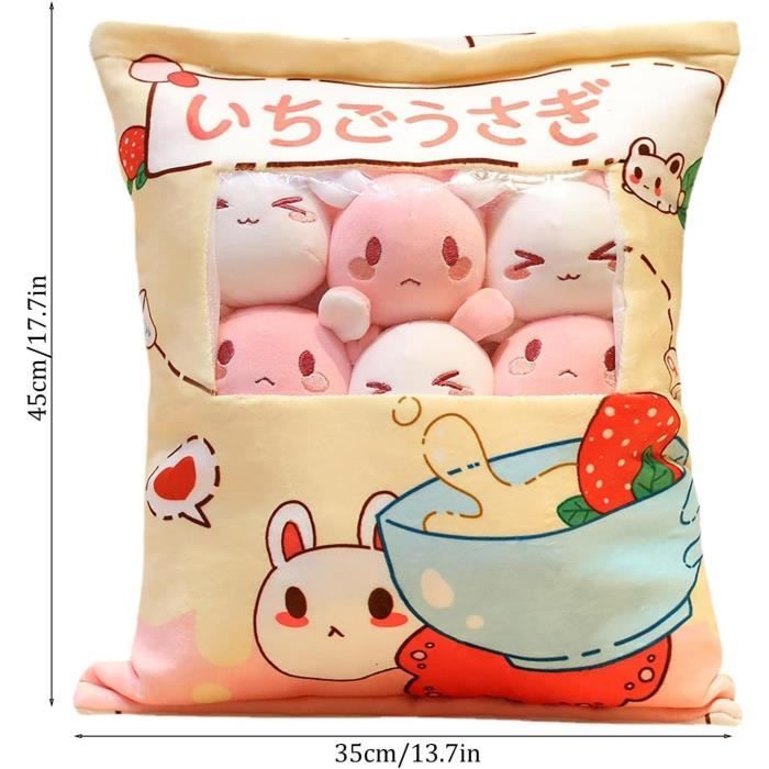 Mignon Snack Oreiller Peluches Jouets Pudding Décoratif Amovible Kitty Chat  Poupées Jouet Créatif Cadeaux - Cdiscount Maison