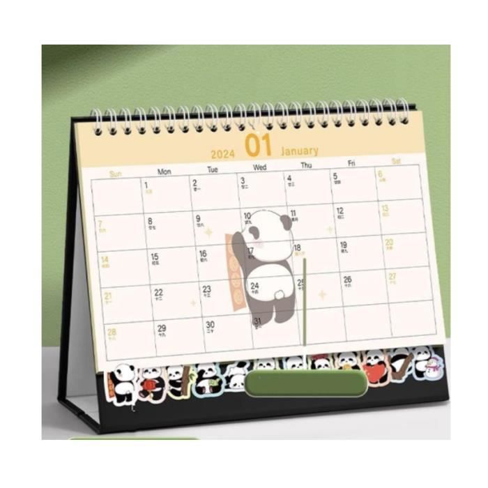 Calendrier de bureau 2024 - Motif dessin animé - Ornements créatifs - Petit  calendrier de bureau - Calendrier mensuel Panda - Cdiscount Beaux-Arts et  Loisirs créatifs