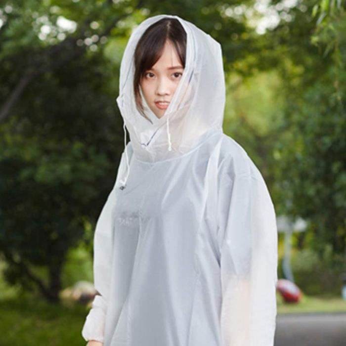 Lot De 5 Ponchos De Pluie Jetables Transparents - Taille Unique, Capuche Avec Cordon, Poignets Élastiques Pour Festival, Randonnée, Camping