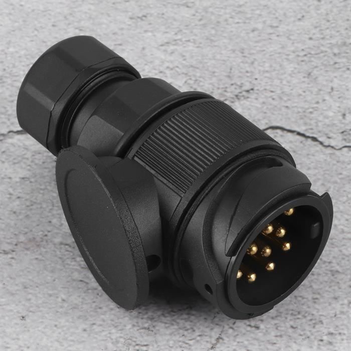 Prise 7 Broches Remorque Universelle 24V - Connecteur Câblage Robuste Qiilu