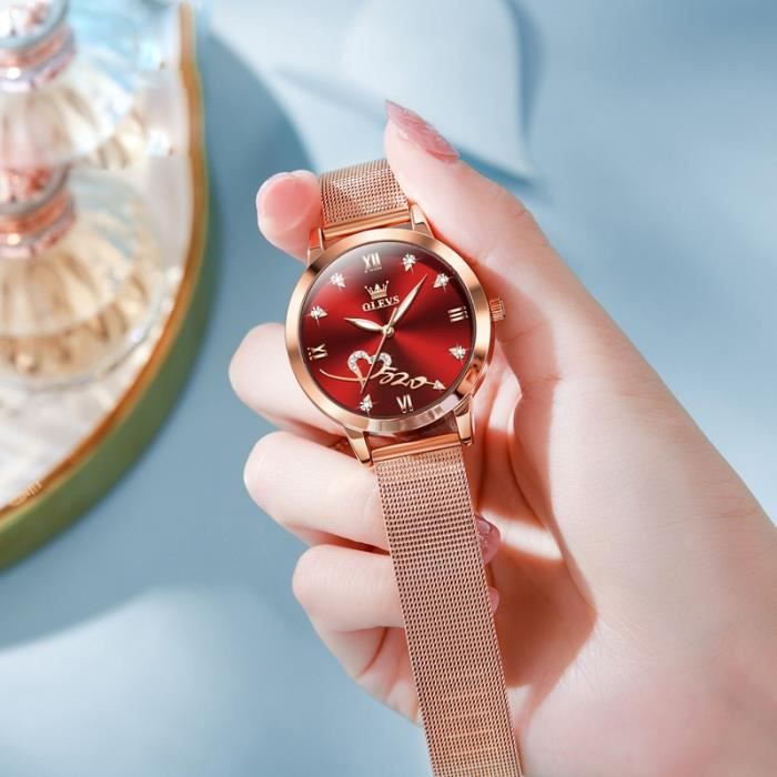Montre Femme Élégante - Cadran 30.5mm, Chiffres Romains, Bracelet Cuir Ou Acier, Mouvement Japonais