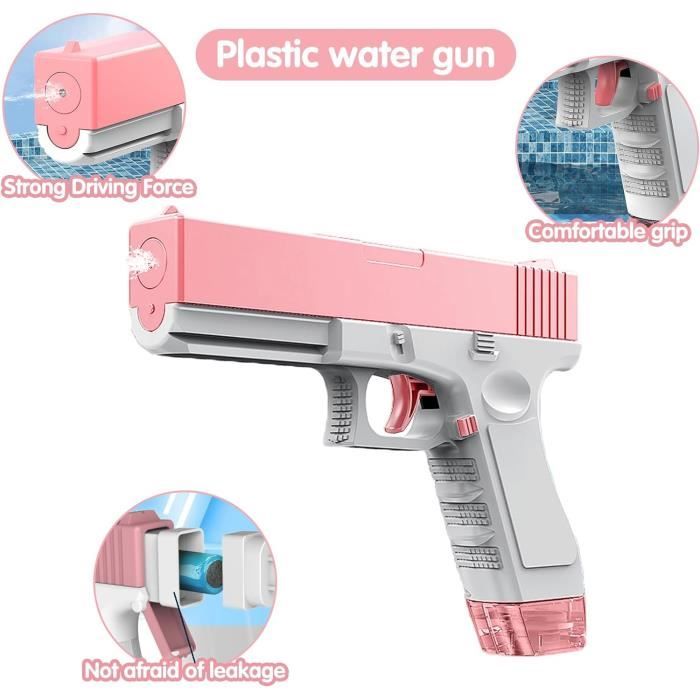 mini pistolets à eau 4 pièces - pistolet à eau - 3 ans + - bleu rose vert  jaune