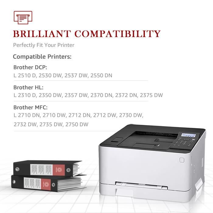 Toner d'origine pour imprimante BROTHER DCP L2530DW
