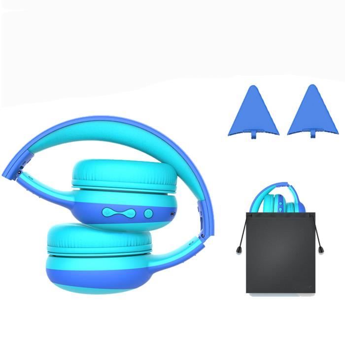 Casque Audio Enfant Bluetooth Sans Fil Avec Microphone, Casque Enfant