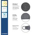 Lumaland voile d'ombrage cordes de fixation incluses , 100% HDPE avec le filtre UV de protection 2x3 gris foncé-3