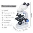 1000X Microscope biologique binoculaire Microscope étudiant laboratoire biologique expérience-3