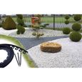 Bordure de jardin en plastique SHENTIAN - 10M - Noir - 30 piquets de sécurité-3