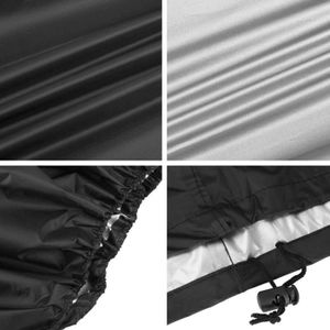 Housse Table De Jardin 135x135x70cm Noire - Protection Imperméable Salon De Jardin Extérieur