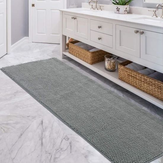 Lifewit Tapis de Bain Chenille Absorbant Antid/érapant Extra Epais Tapis de Douche pour Salle de Bain