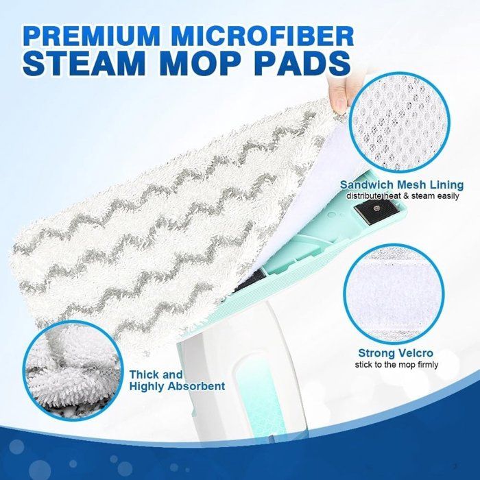 Ensemble de 10 pièces chiffons microfibre nettoyeur vapeur lingettes de
