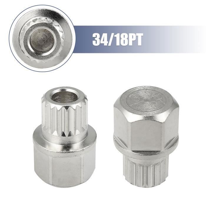 Écrou De Roue Pour Clé Antivol 34/18PT En Acier, 20 X 28 Mm