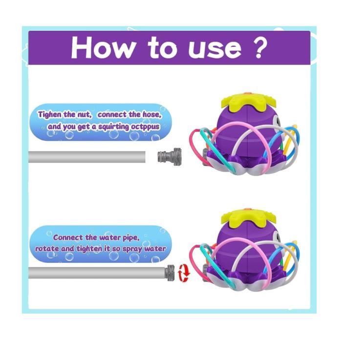 Jeux d'eau extérieur pour enfants 3-10 ans : jouets sprinkler, pieuvre arroseuse, jeux de plein air et d'arrosage. - Jeux - Jouets