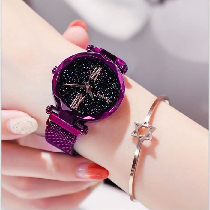 Montres Montres de luxe pour femmes montre bracelet en maille or