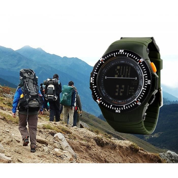 Montre Militaire Homme de marque Sport numérique armée verte - Cdiscount  Bijouterie