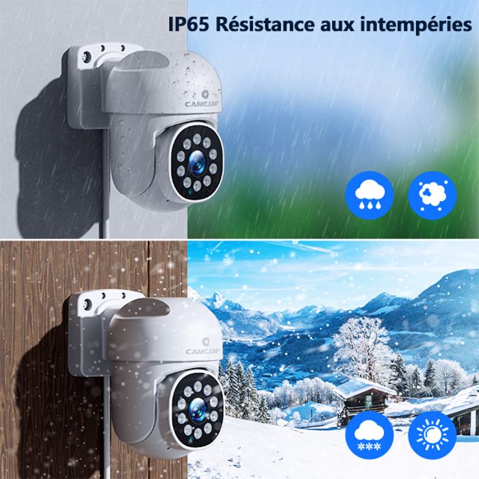 Dôme IP caméra extérieure surveillance wifi IR vision de nuit Sans fils