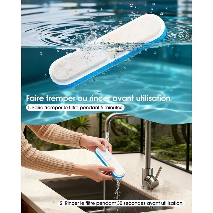 Filtre à Eau Ferrique LFS CLEANTEC FECO 3000, 75 L, échange D'ions, Bleu, Fabriqué En Allemagne