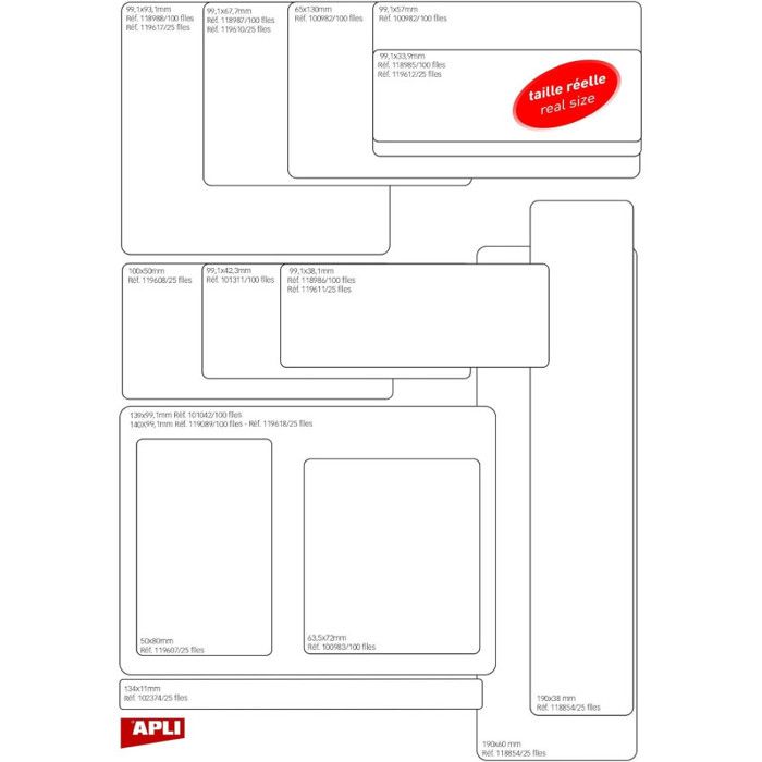 Etiketten Avery Zweckform 3479 70 x 32 mm weiß, selbstklebend, Inkjet Laser Kopierer, Pack 2700 Stk/100 Blatt
