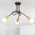 Plafonnier Luminaire 3 spots, luminaire design moderne éclairage plafond lampe salon cuisine couloir chambre E27 - Noir-0