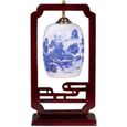 lampe de table Xiaokeai Lampe agrave Poser AbatJour en ceacuteramique agrave la Main Asiatique Oriental Vintage Lampe de Chevet 371-0