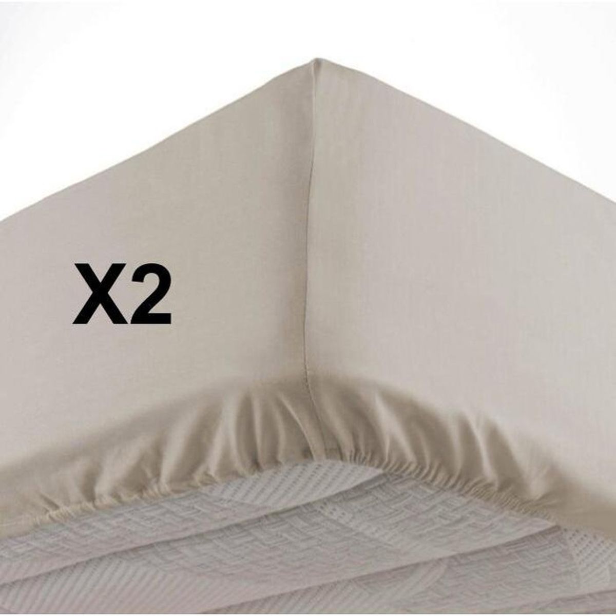 Draps Housse Microfibre - Lot De 6 - 160x200 Cm - Bonnet 35 Cm - Blanc - Doux Et Respirant