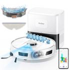 Aspirateur Robot Laveur 4-en-1,20000 Pa-Redkey R11-200min Autonomie,Vidange Auto,avec Navigation LiDAR,Charge-Auto,Contrôle par App