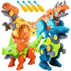BRAND Jouet Dinosaure, Démonter Dinosaure Enfant Jouet Dinosaure pour Garçons, 4 Packs DIY Dinosaures Jouet de DIY Construction
