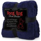 SNUG-RUG Snug Rug Sherpa Couverture - Plaid de luxe - 127 x 178 cm -270 g/m²- Bleu marine