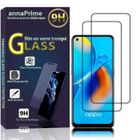VCOMP® Pour Oppo A74 4G- Oppo F19 6.43": Lot - Pack de 2 Films de protection d'écran Verre Trempé Plein écran de Couleur - NOIR