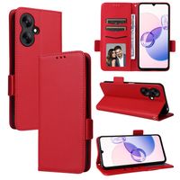 Etui Pour Redmi 13C 5G/13R/Xiaomi Poco M6 ,motif Litchi,Housse téléphone portefeuille en cuir PU,Rouge Anti-Choc Magnétique Flip