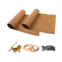 Lot de 2 tapis en fibre de coco pour reptiles, tapis naturel pour terrarium, literie, substrat pour reptiles, dragon, lézard, lézard