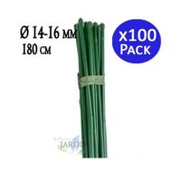 Suinga - Lot 100 x Poteau Tuteur en bambou plastifié 180 cm, diamètre 14-16 cm. Utilisé dans l'agriculture et les plantations  