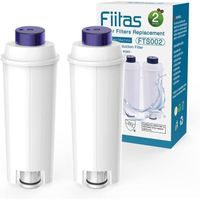 2 Pcs Fiitas FTS002 Filtre de Machine à Café pour Filtre Delonghi DLSC002, Filtre à eau Compatible avec Magnifica S ECAM, ESAM, ETAM