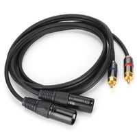 Câble XLR mâle HURRISE double XLR mâle vers double adaptateur de câble RCA pour système audio