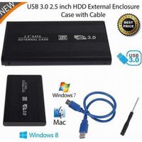 Boîtier Externe - Kingwing - 2.5" - USB 3.0 - Noir - Compatible SATA HDD