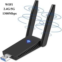 Leytn® Adaptateur WiFi USB Clé USB WiFi 5G/2.4G 1300Mbps Récepteur wifi usb avec Antenne 5dBi pour PC Ordinateur