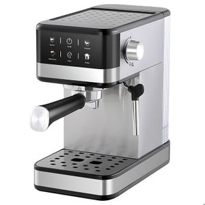 Machine Expresso 20 Bars Pompe Italienne – 1350W Acier Inox, Mousseur Lait, Écran Tactil, Manomètre, 1.3L Cappuccino Parfait