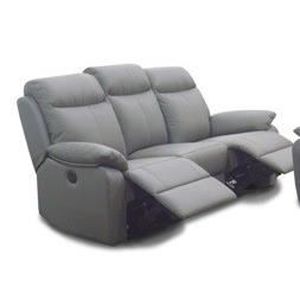 Canapé 3 Places En Cuir Avec 2 Relax électriques 201 Cm