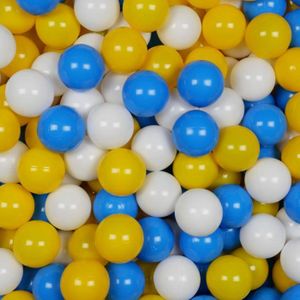 PISCINE À BALLES Mimii - Balles de piscine sèches 50 pièces - blanc, jaune, bleu