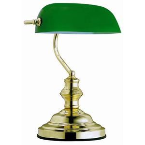 LAMPE A POSER GLOBO LIGHTING Lampe à poser avec interrupteur - L 25 x l 19 x H 36 cm - Laiton vert