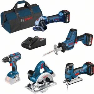 PACK DE MACHINES OUTIL Kit 5 outils Bosch Professional - GSR/GST/GWS/GKS/