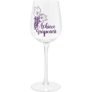 Verre à vin Verre À Vin Humoristique « Achieve Grapeness » 420