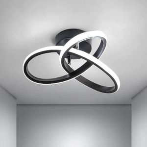 PLAFONNIER Plafonnier LED Noir Moderne, Lustre en Acrylique 2